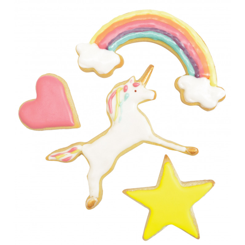 JUEGO DE 4 CORTADORES UNICORNIO SCRAPCOOKING