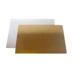 RECTANGULAR GOLD/SILVER TRAY 30 X 40 CM. UNIT ( THICKNESS 1 MM. )