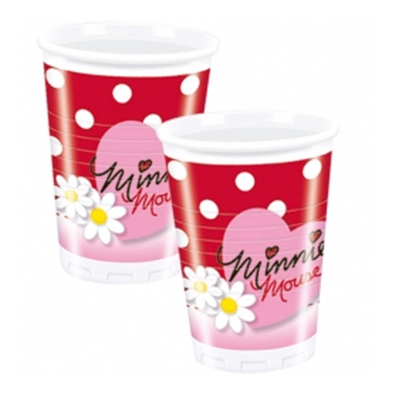 PACK 10 PLASTIC CUPS 200 ML. MINNIE MOUSE