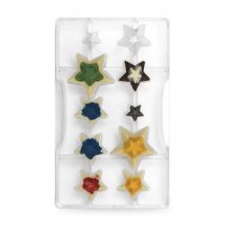 10 TRANSPARENT MOULDS FOR STAR CHOCOLATE DECORA (0050134)