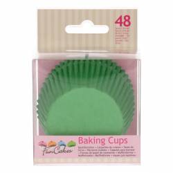 48 UNID.CAPSULAS CUPCAKE VERDE HIERBA FUNCAKES ( FC4010 )