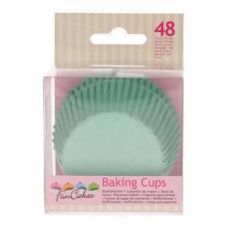 48 UNID.CAPSULAS CUPCAKE VERDE MENTA FUNCAKES ( FC4009 )