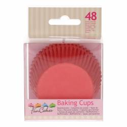 48 UNID.CAPSULAS CUPCAKE ROJA FUNCAKES ( FC4005 )