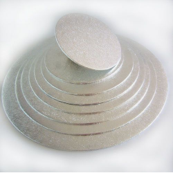 FUNCAKES SILVER ROUND BASE 20 CM X 3 MM THICK ( F80620 )