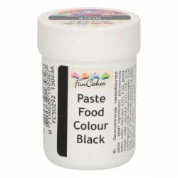 BLACK FOOD COLOURING PASTE 30 GRAMS FUNCAKES ( FC50292 )