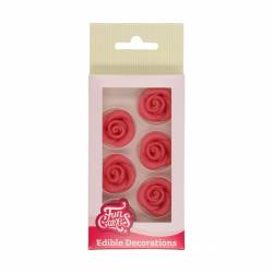 FUNCAKES SET OF 6 PINK MARZIPAN DECORATIONS ( F50430)