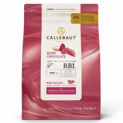 CALLEBAUT CHOCOLATE RUBY CALLETS- 2.5 KG