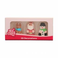 FUNCAKES SET 3 DECORACIONES DE AZUCAR 3D FIGURAS DE...