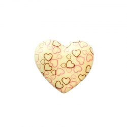 FANTASY WHITE CHOCOLATE HEART BOX 135 UNITS (7090F218BP)