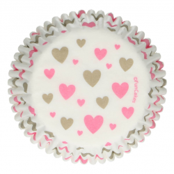 FUNCAKES 48 CAPSULES FOR BAKING HEARTS (F84265)