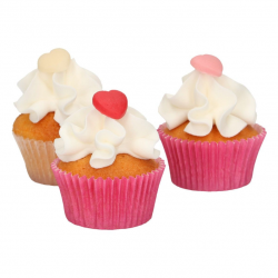 30 MARZIPAN HEARTS DECORATIONS FUNCAKES ( F50420 ).