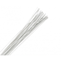 WHITE FLORAL WIRE 22 GAUGE, THICKNESS 0,6 MM, SET 20 PCS....