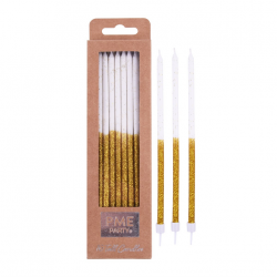 PACK 16 UNITS HINY GOLD TALL CANDLES PME ( CA179 )