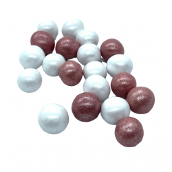 PINK BALLS AND CEREAL PEARLS-WHITE CHOCOLATE-CARAMEL (12...