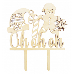 "Oh oh oh" MADEIRA CAKE TOPPER .SCRAPCOOOKING