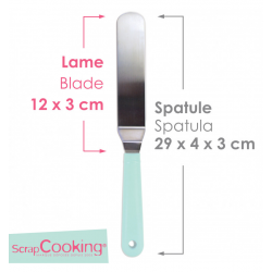 SMALL STAINLESS STEEL ANGLE SPATULA 29 X 4 X 3 CM....