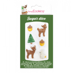 EDIBLE SUGAR DECORATIONS WITH A FOREST THEME. SCRAPCOOKING