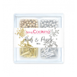 SET 4 MIX RODS AND PEARLS 66 GR. SCRAPCOOKING