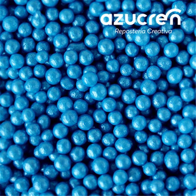BLUE AZUCREN PEARLS 4 MM. AZUCREN CAN 90 GRAMS