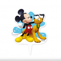 BIRTHDAY CANDLE 2D MICKEY MOUSE AND PLUTO 7,5 CM. DEKORA...