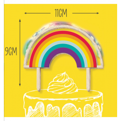 WOODEN TOPPER WITH LED "RAINBOW" SCRAPCOOKING ( 4966 )