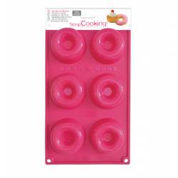 SILICONE MOULD 6 CAVITIES DONUT SCRAPCOOKING ( 3101 )