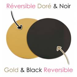 PACK 6 ROUND BASES GOLD/BLACK 24 CM.SCRAPCOOKING ( 5201)