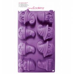 SILICONE MOULD HALLOWEEN 8 CAVITIES SCRAPCOOKING ( 3168 )