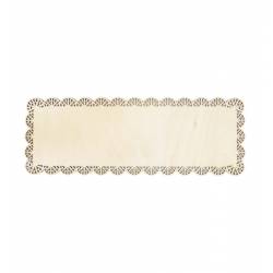 RECTANGULAR WOODEN CAKE BASE WITH PIPING 36 X 13 CM -...