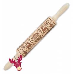 SCRAPCOOKING CHRISTMAS WOODEN ROLLING PIN ( 5242 )