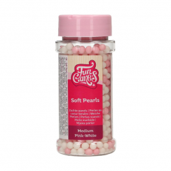 FUNCAKES PINK AND WHITE SOFT PEARLS 60 GR ( F52920 )