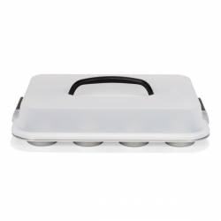 PATISSE MUFFIN TIN FOR 12 MUFFINS WITH LID ( P03684 )