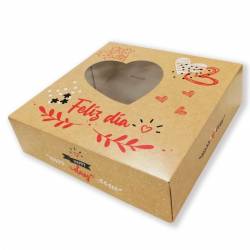 CAJA SAN VALENTIN "HAPPY DAY" 23 X 23 X 8 CM. UNIDAD