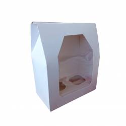 BOX 2 TALL WHITE CUPCAKES (17,7 x 9,4 x 21 CM HIGH) -...