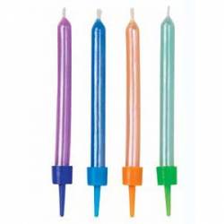 PACK OF 10 WILTON MULTICOLOURED CANDLES (2811-3665)