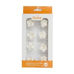 8 UNITS PEARL COLORED SUGAR FLOWER DECORATIONS ( 0500390 )