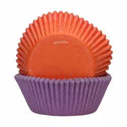 FUNCAKES 48 CAPSULES VIOLET / ORANGE HALLOWEEN (F84345)