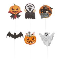 HALLOWEEN PAPER CAKE TOPPER 6 MODELS 30 UNITS DEKORA...