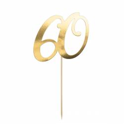 CAKE TOPPER 60 GOLD PARTY DECO (KPT62-60-019)