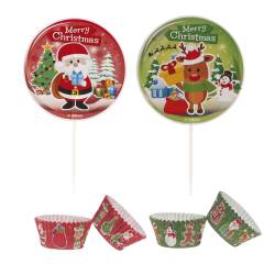 KIT 24 CUPS AND TOPPERS CHRISTMAS DEKORA (339273)