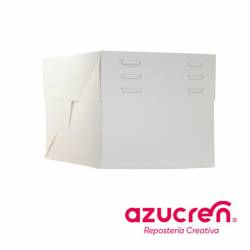 CAJA TARTA BLANCA ALTURA REGULABLE 35 X 25 X 20 A 30 CM....