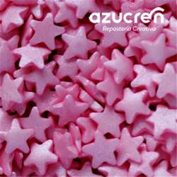 PINK SUGAR STARS JAR 60 GRAMS AZUCREN - E171 FREE