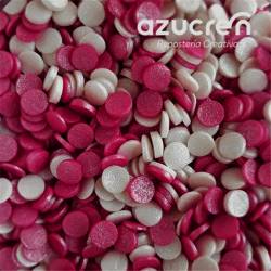 CONFETTIS ROSE/BLANC FORT 700 GRAMMES AZUCREN - SANS E171