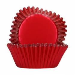 FUNCAKES 48 CAPSULAS ROJO METALICO ( F84465 )