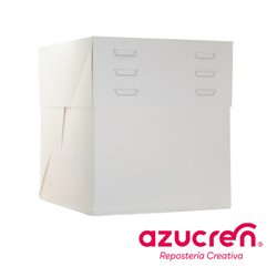 CAJA TARTA BLANCA ALTURA REGULABLE 30 X 30 X 20 A 30 CM. ALTURA REF. AZUCREN