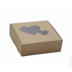 VALENTINE'S DAY KRAFT BISCUIT BOX WITH HEARTS WINDOW 10 X...