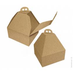 HIGH PYRAMIDAL KRAFT BOX 24 X 24 X 28 CM. HEIGHT