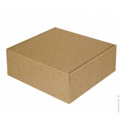 SQUARE KRAFT BOX 25 X 25 X 10 CM. HEIGHT