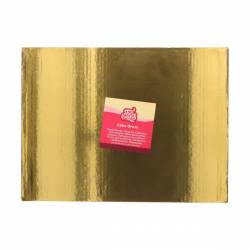 RECTANGULAR CAKE DRUM GOLD 40.5 X 30.5 CM X 20 MM....