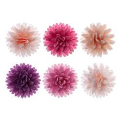 12 POMPONS DE BOLACHA DE CORES VARIADAS 4,5 CM. DEKORA...